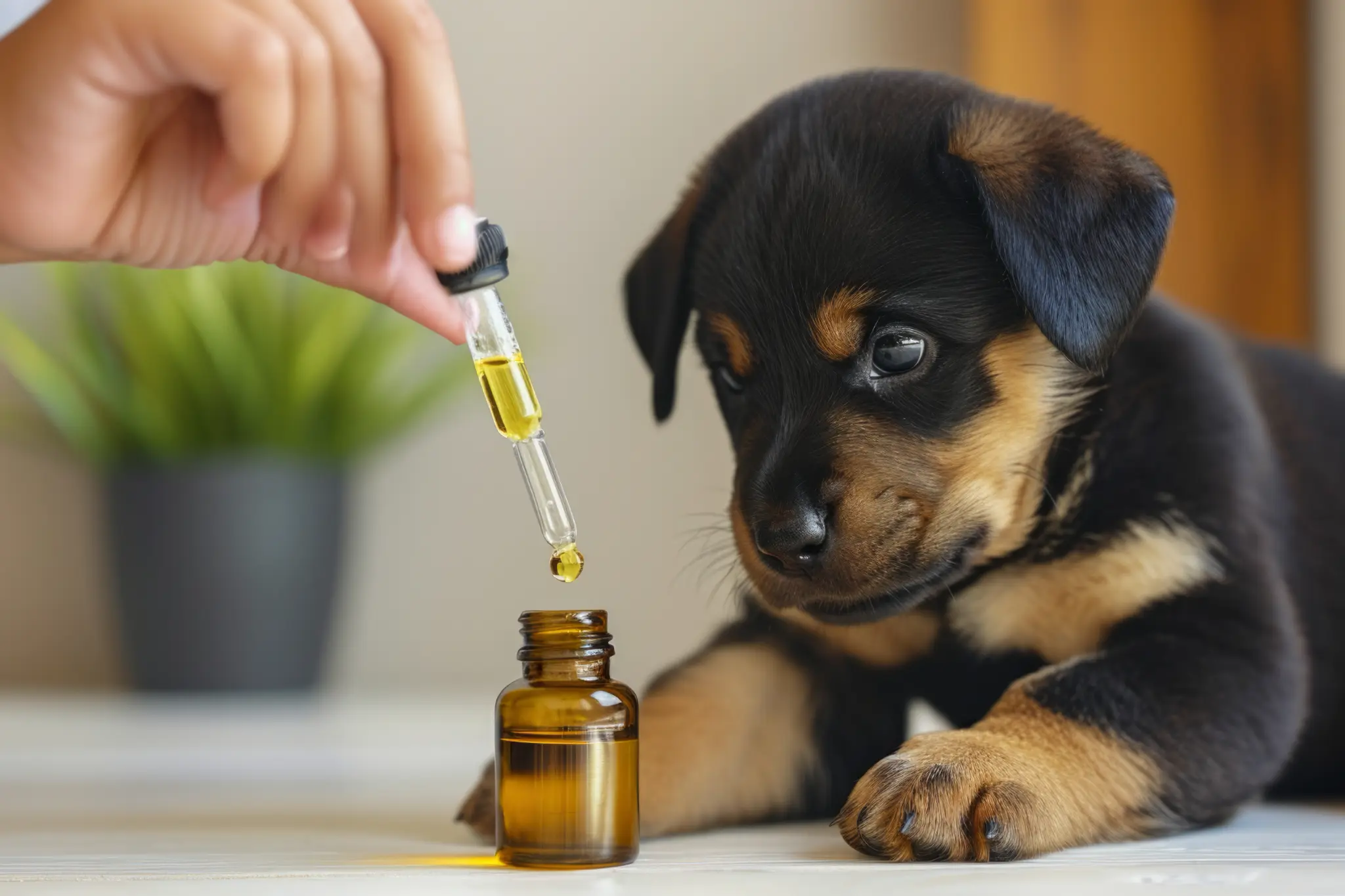 Veterinário examinando animal